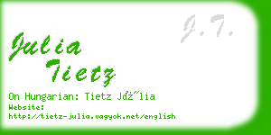 julia tietz business card